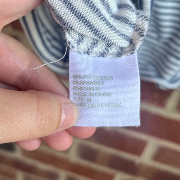 Softies Navy Stripe Oversized Lounge Tee Size Medium - Picture 7 of 9